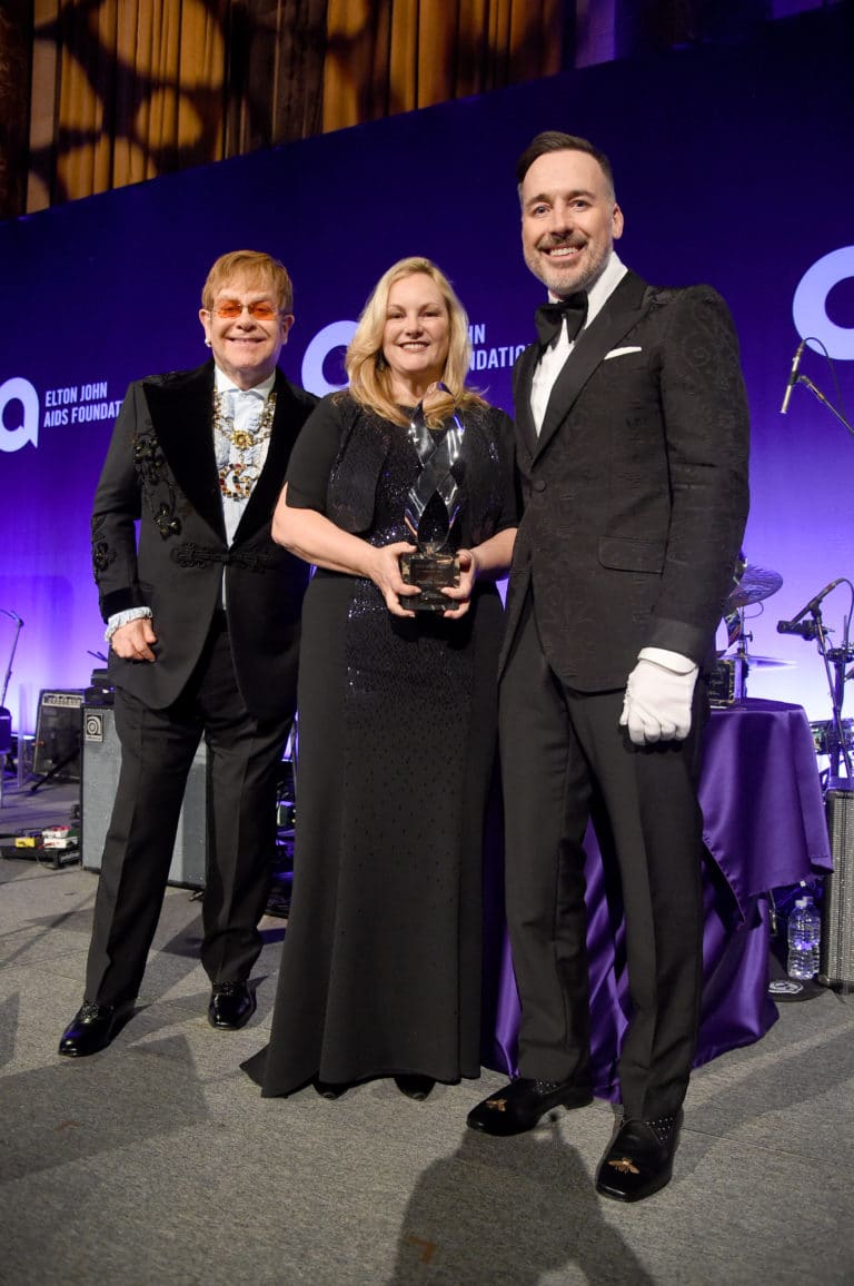 Elton John, Patricia Hearst, and David Furnish