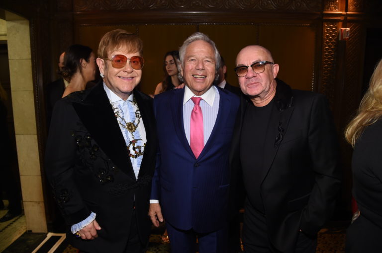 Elton John, Robert Kraft, and Bernie Taupin