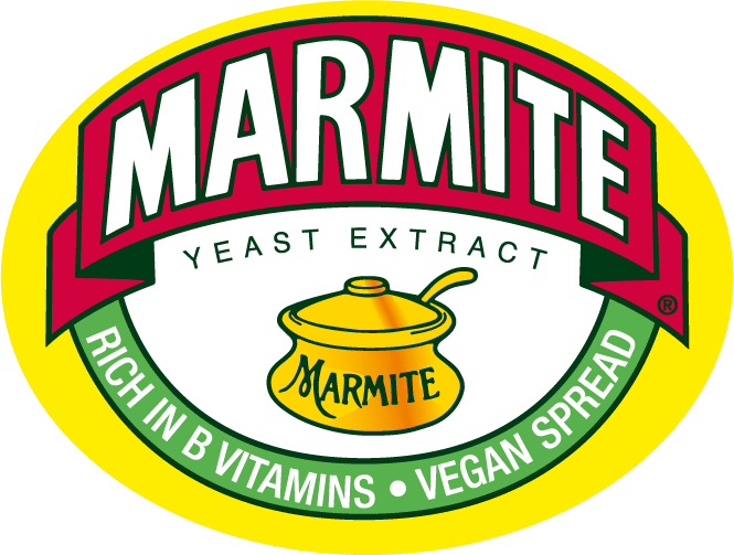 Marmite logo, corporate partner of the Elton John AIDS Foundation