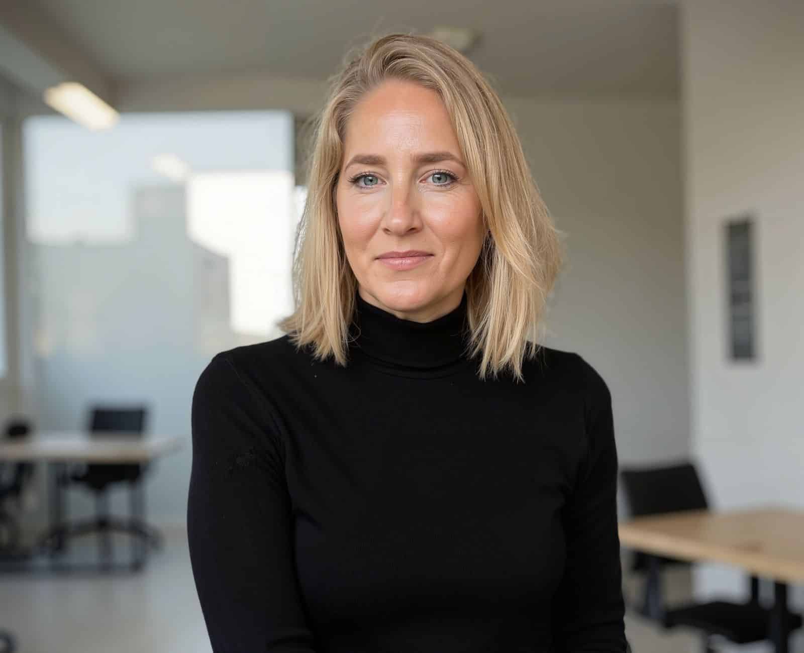 Headshot of Margherita Douglas, Chief Communications Officer at the Elton John AIDS Foundation, wearing a black top.